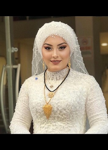 38 Beden beyaz Renk Gelinlik