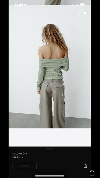 Zara kayıkçı yaka bluz