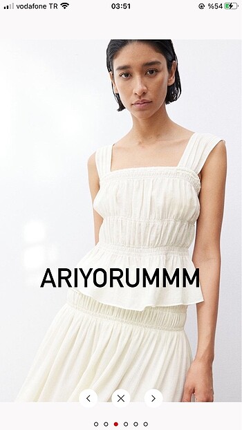 H&M kadın askılı üst bluz