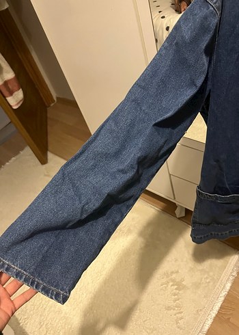 Lacivert Düğmeli Kadın Denim Ceket - Görsel 5