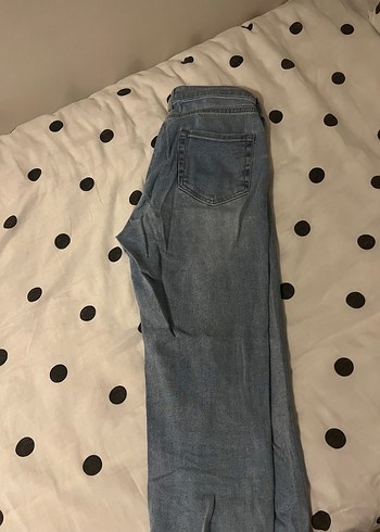 Gri Bol Kesim Kadın Denim Pantolon - Görsel 3