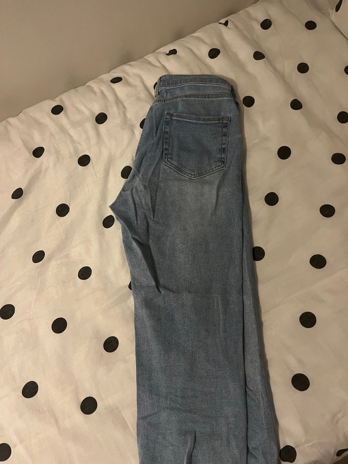 Gri Bol Kesim Kadın Denim Pantolon - Görsel 3