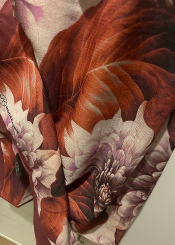 Bordo Bohem Tarz Kadın Şal - Görsel 4