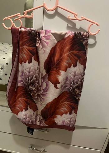 Bordo Bohem Tarz Kadın Şal - Görsel 2