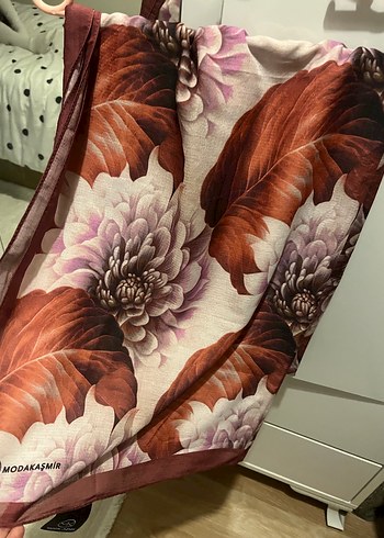 Bordo Bohem Tarz Kadın Şal - Görsel 5