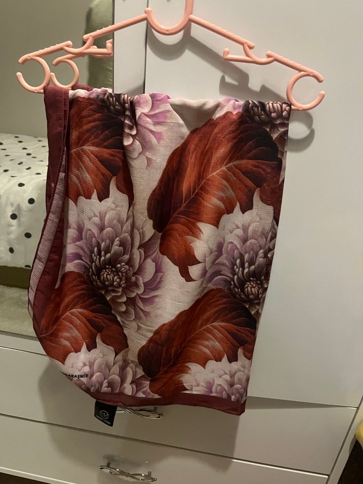 Bordo Bohem Tarz Kadın Şal - Görsel 2