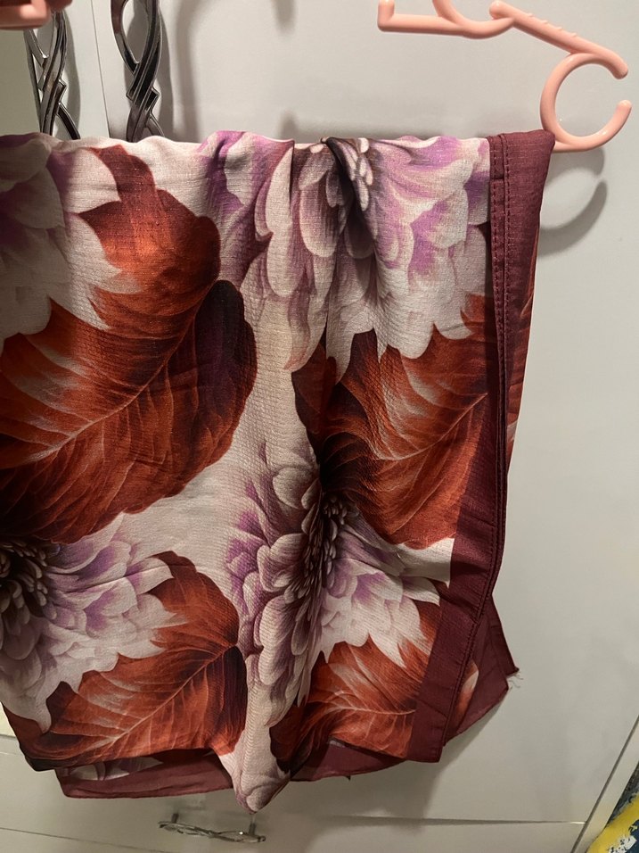 Bordo Bohem Tarz Kadın Şal - Görsel 3