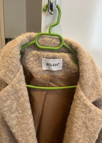 Düğmeli Bej Yün Midi Kadın Kaban - Görsel 4