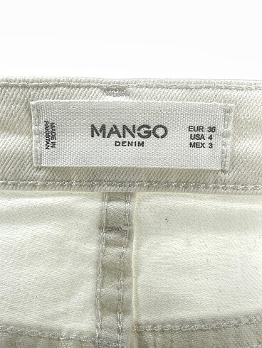 36 Beden beyaz Renk Mango Jean / Kot %70 İndirimli.