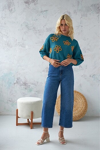 universal Beden çeşitli Renk Zara Model Kordoneli Kazak