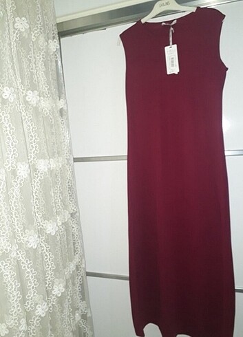38 Beden bordo Renk Elbise