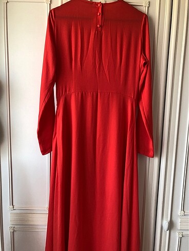 m Beden kırmızı Renk Şifon elbise