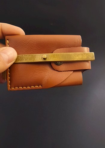 Orjinal el yapımı deri kartlık cüzdan - Görsel 7