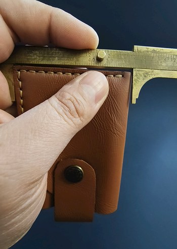 Orjinal el yapımı deri kartlık cüzdan - Görsel 6