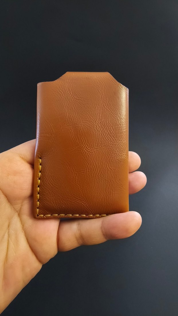 Orjinal el yapımı deri kartlık cüzdan - Görsel 2