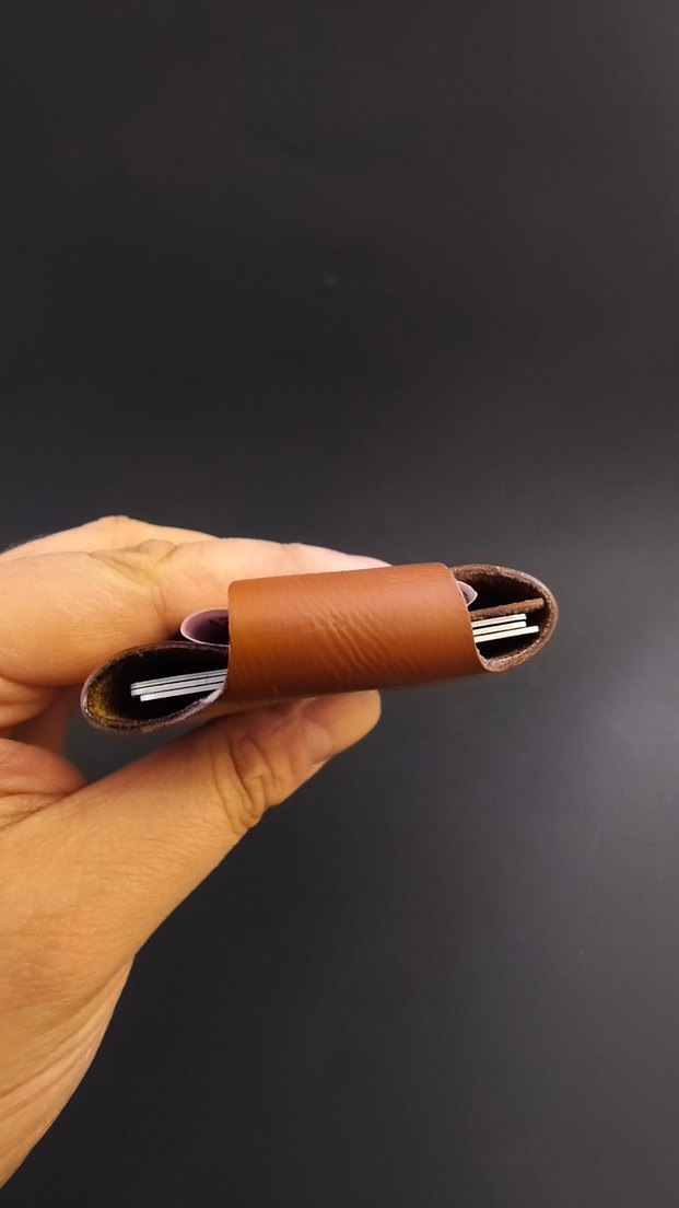 Orjinal el yapımı deri kartlık cüzdan - Görsel 3