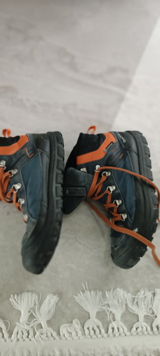 Gri Erkek Biker Ayakkabı Bağcıkları - Görsel 3