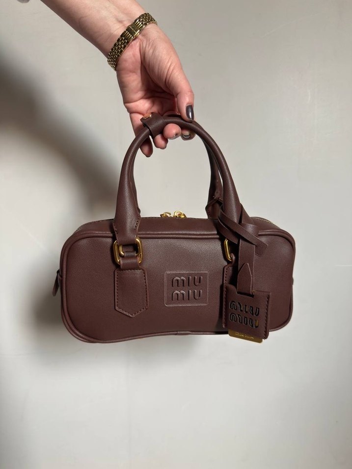 MIU MIU Arcadie leather top-handle bag - Görsel 3