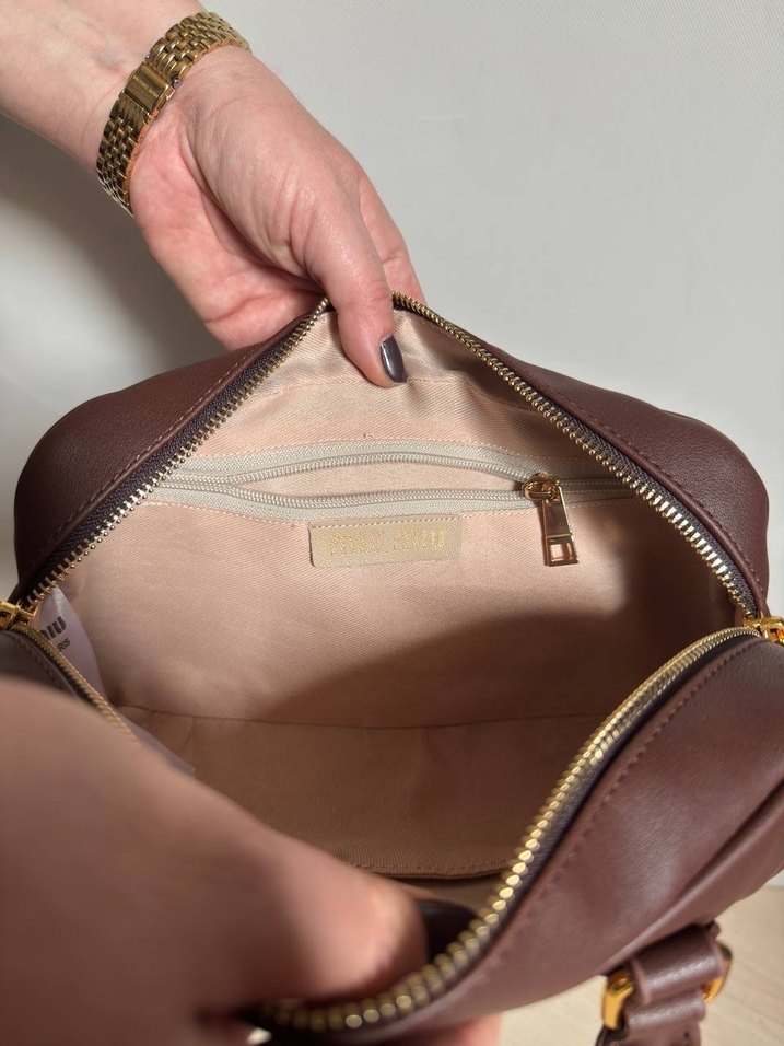 MIU MIU Arcadie leather top-handle bag - Görsel 2