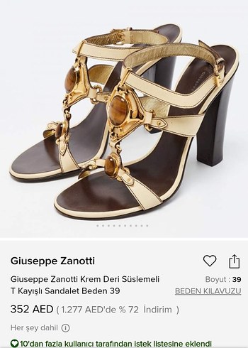 Giuseppe Zanotti Krem Deri Topuklu Sandalet