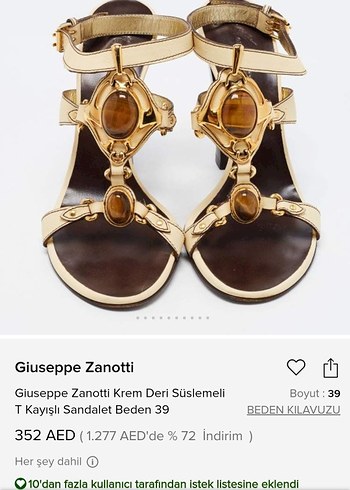 Giuseppe Zanotti Giuseppe Zanotti Krem Deri Topuklu Sandalet