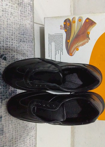 Siyah Erkek Günlük Spor Ayakkabı Velcro deri ayakkabı
