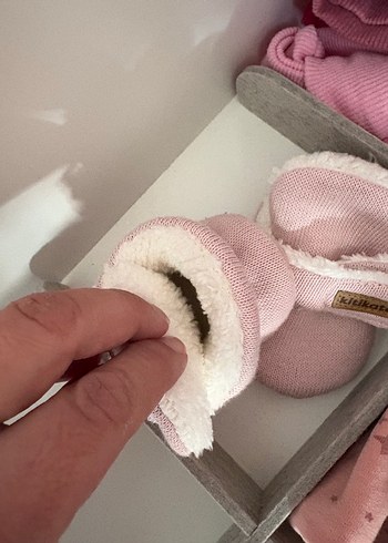 Kitikate Kız Çocuk Pembe Örgü Sıcak Ev Terliği - Görsel 3