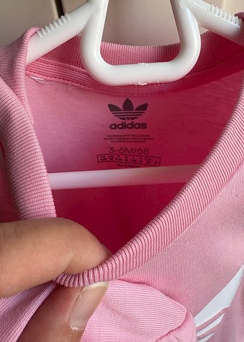 Pembe Adidas şapkalı Bebek Kısa Kollu Body - Görsel 4