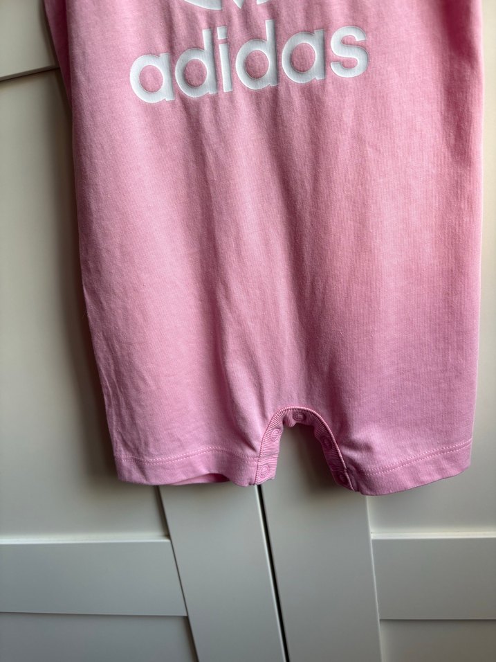 Pembe Adidas şapkalı Bebek Kısa Kollu Body - Görsel 2