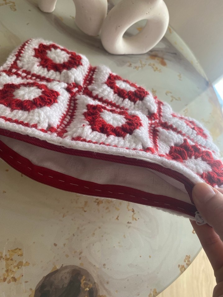 Motifli makyaj çantası - Görsel 3