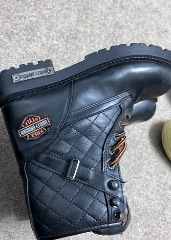 Harley Davidson Sehirli Siyah Deri Bot Rahat Ve Sik