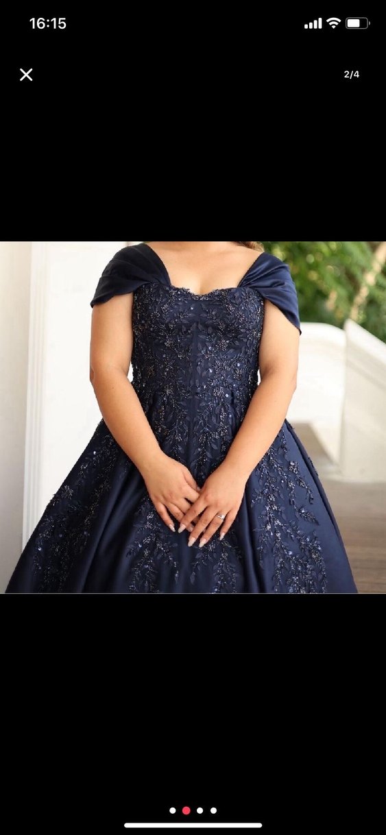 Drapeli Lacivert nişanlık - Görsel 2