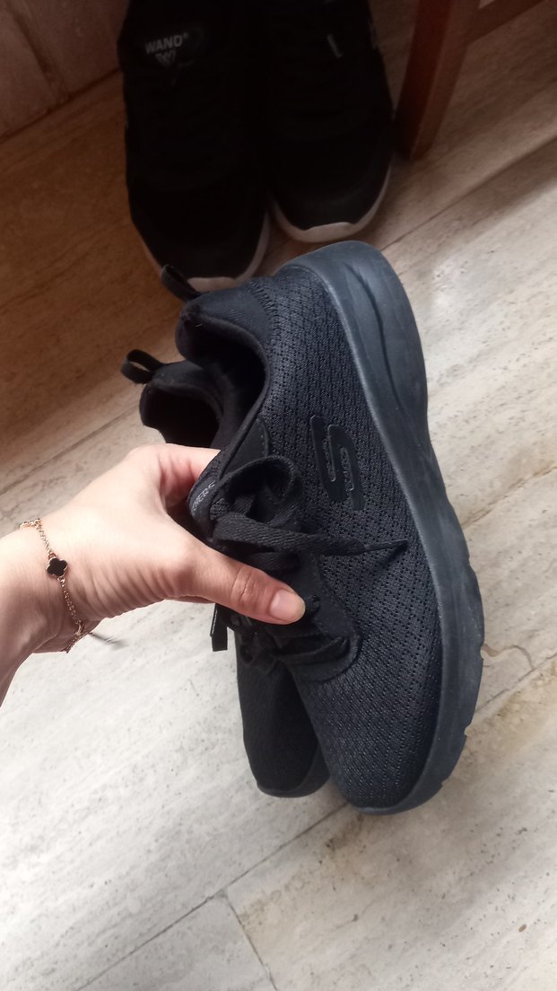 Skechers Siyah Bağcıklı Kadın Spor Ayakkabı - Görsel 3