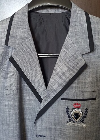 Keten cok sık armalu ceket - Görsel 2