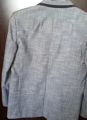 Keten cok sık armalu ceket - Görsel 4