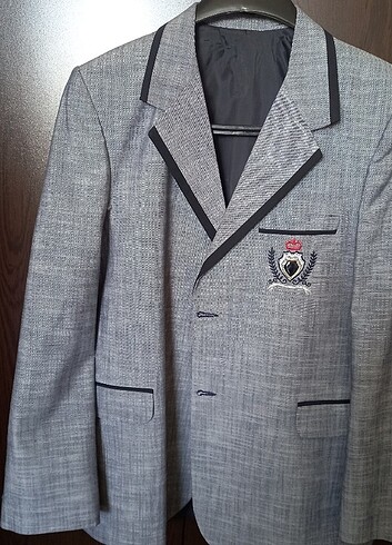 Keten cok sık armalu ceket - Görsel 5