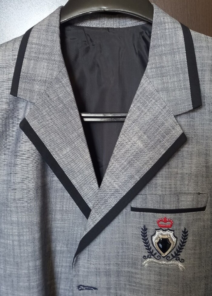 Keten cok sık armalu ceket - Görsel 2