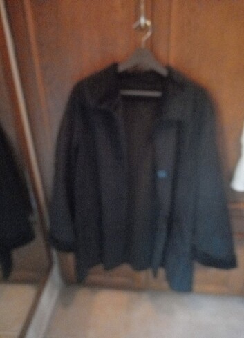 Süet deri ici kürklü kaban - Görsel 3