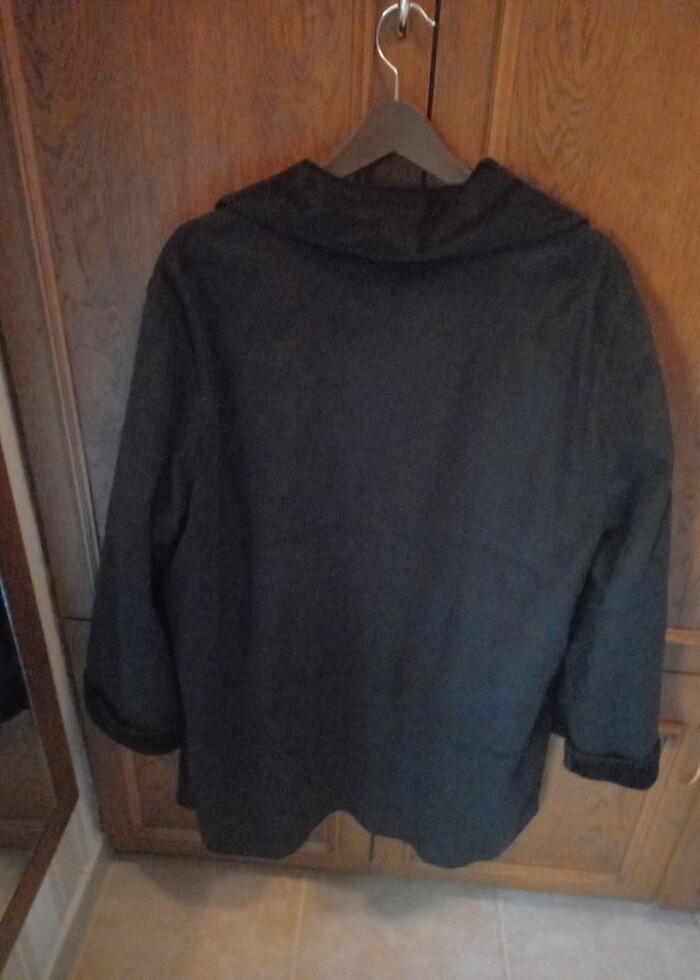 Süet deri ici kürklü kaban - Görsel 2