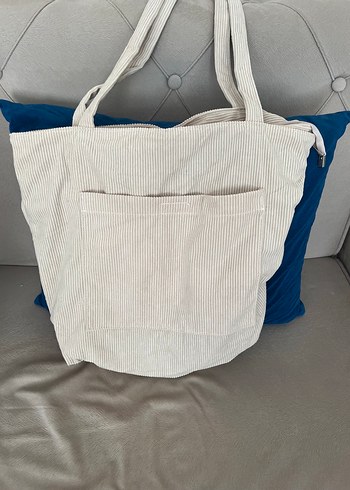 Beden Minimalist Bej kadife Kadın Çanta