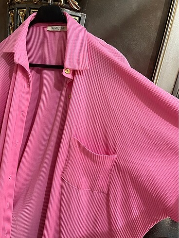 Zara fittilli pembe gömlek