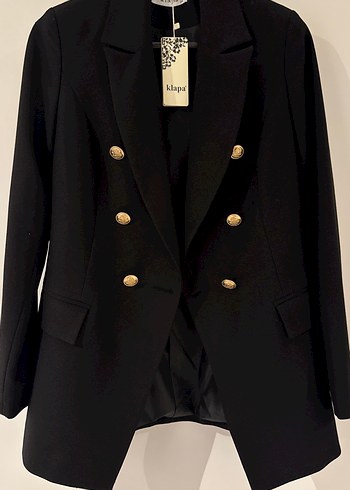 Klapa Siyah Kadın Blazer Ceket