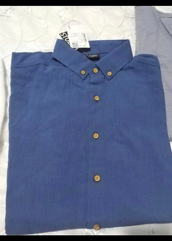 Defacto Erkek Mavi Denim Gömlek Uzun Kollu