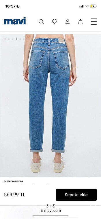 m Beden lacivert Renk Mavi mom jeans