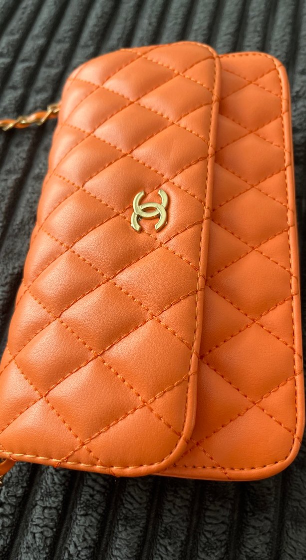 Şık Turuncu Deri Kadın Çanta - Görsel 5