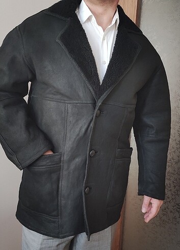 Napa deri kaban shearling