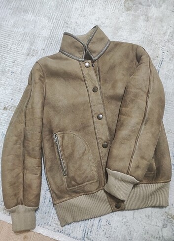 Diğer Hakiki nubuk Napa deri mont shearling