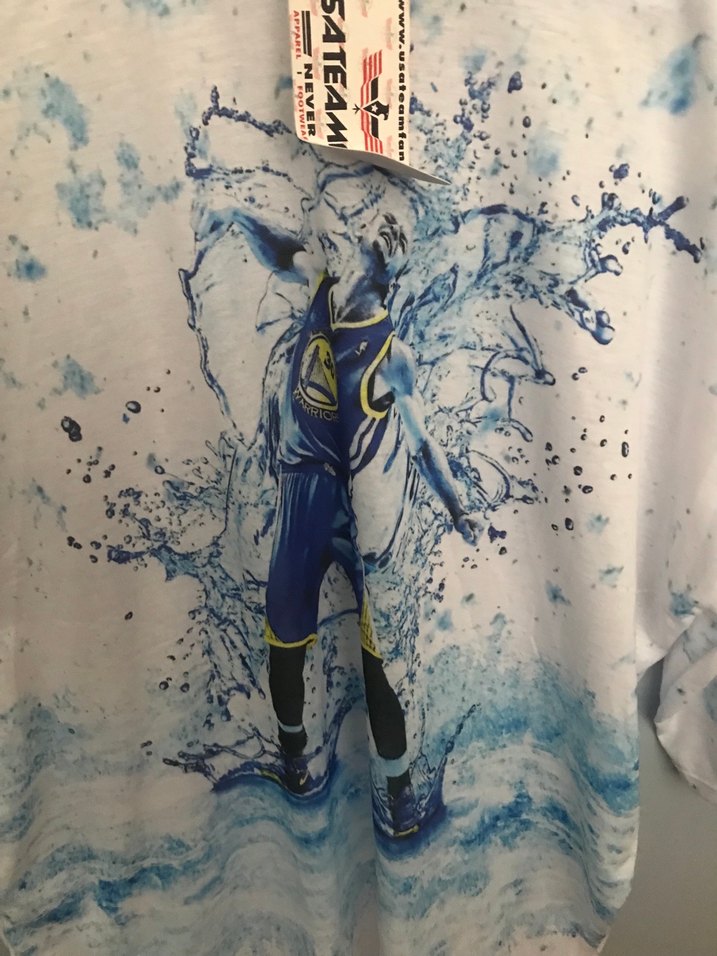 Erkek Mavi Baskılı Tişört - Görsel 3