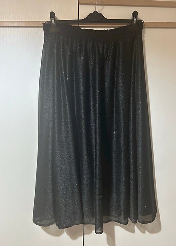 Zara Kloş Siyah Uzun Etek