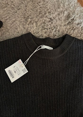 Gri Erkek Uzun Kollu Yün Kazak - Görsel 3